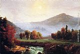 Thomas Cole Morning Mist Rising, Plymouth, New Hampshire painting